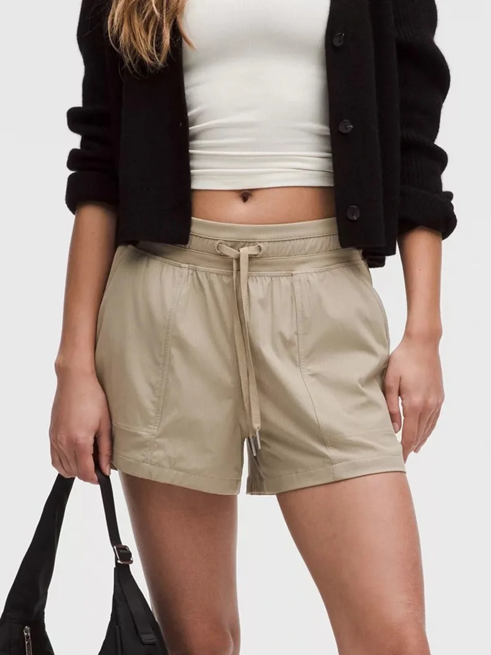 NWT Lululemon tan shorts Dance Studio HR Short 3.5” Lined 4 beige oak brown